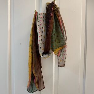 Multicolor Heart and Barbie Pattern Scarf